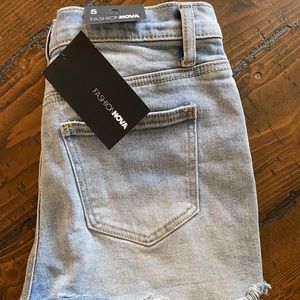 Fashion nova rhinestone fringe shorts